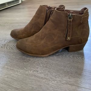 Brown ankle booties